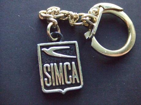 Simca auto oud logo zwart sleutelhanger